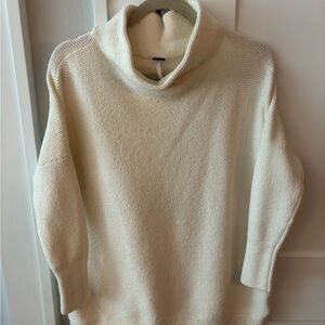 Free People Cream Oversized Sweater